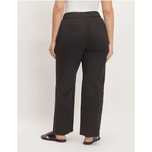 NWOT Everlane Women's Black The Easy Pull On Elastic Waist Pants Medium - Picture 2 of 9